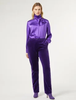 Marina Rinaldi Pantalon en velours VIOLET Fashion