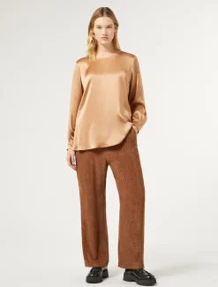 Marina Rinaldi Pantalon en velours BRUN Outlet