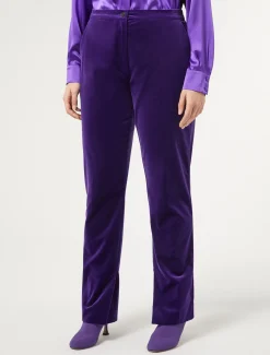 Marina Rinaldi Pantalon en velours VIOLET Fashion