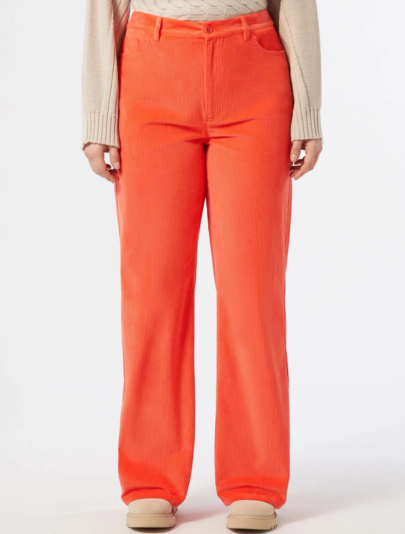 Marina Rinaldi Pantalon en velours CORAIL Hot
