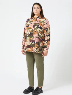 Marina Rinaldi Pantalon en velours de coton KAKI Outlet