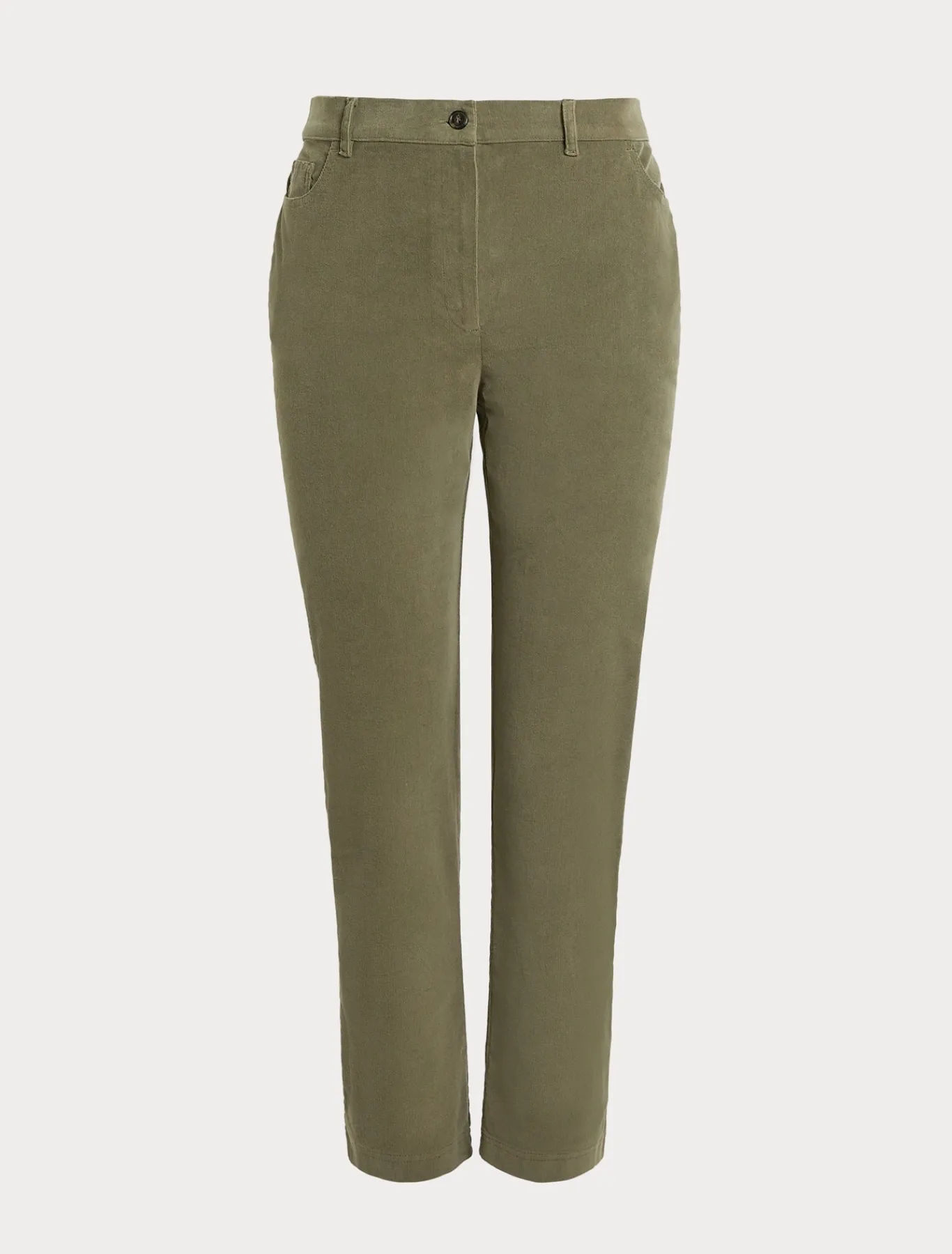 Marina Rinaldi Pantalon en velours de coton KAKI Outlet