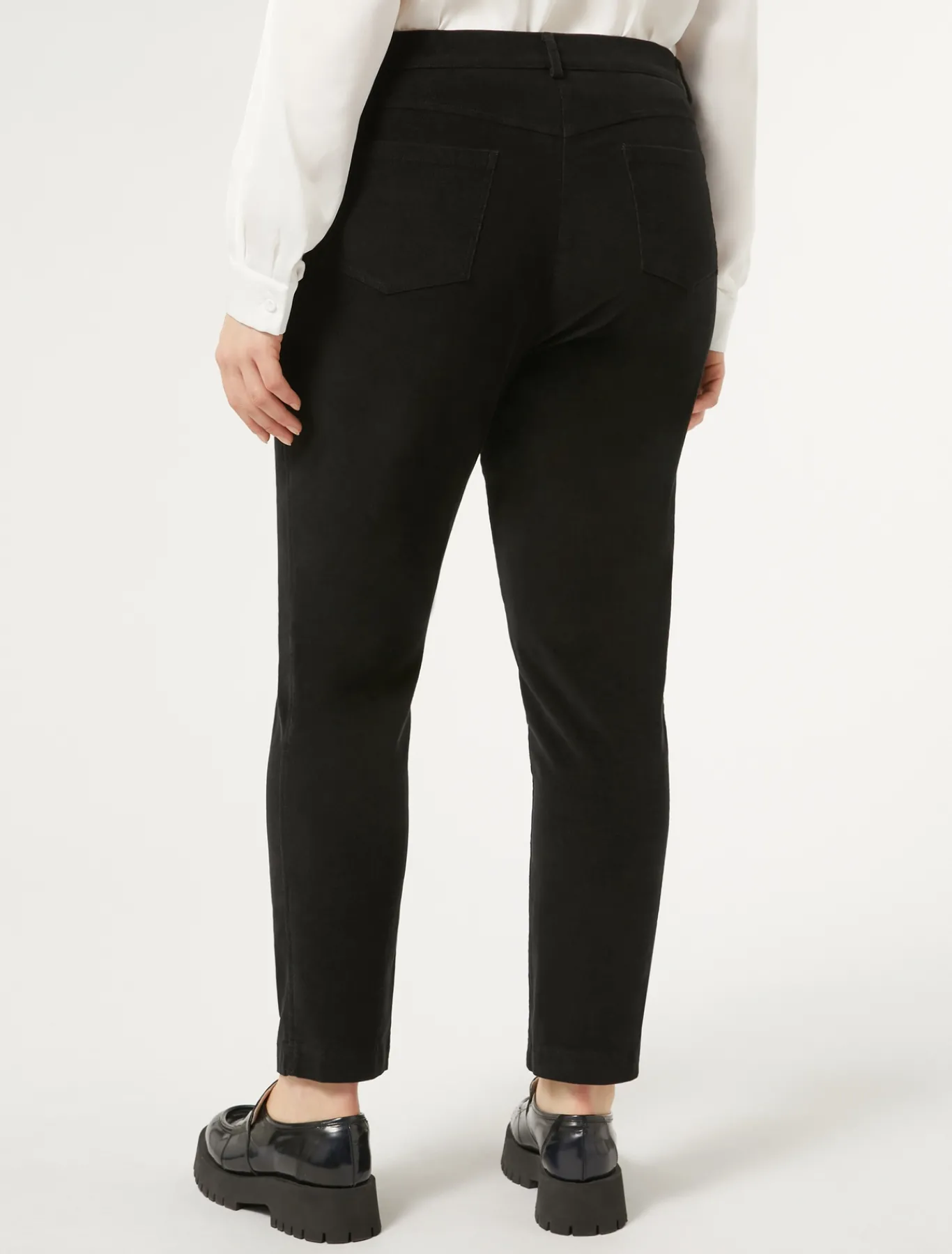 Marina Rinaldi Pantalon en velours de coton NOIR Outlet