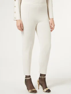 Marina Rinaldi Pantalon en viscose stretch IVOIRE Outlet