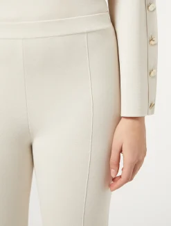 Marina Rinaldi Pantalon en viscose stretch IVOIRE Outlet
