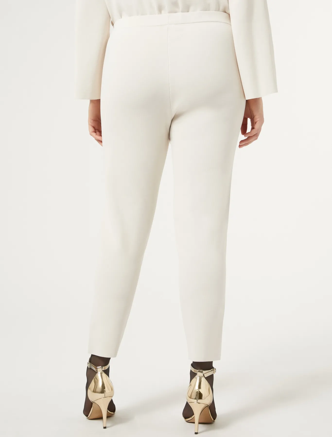Marina Rinaldi Pantalon en viscose stretch IVOIRE Outlet