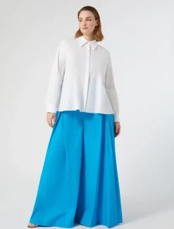Marina Rinaldi Pantalon large en popeline TURQUOISE Online