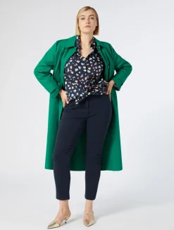 Marina Rinaldi Pantalon Perfect en bull de coton BLEUNUIT Hot