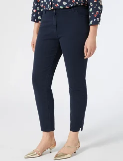 Marina Rinaldi Pantalon Perfect en bull de coton BLEUNUIT Hot