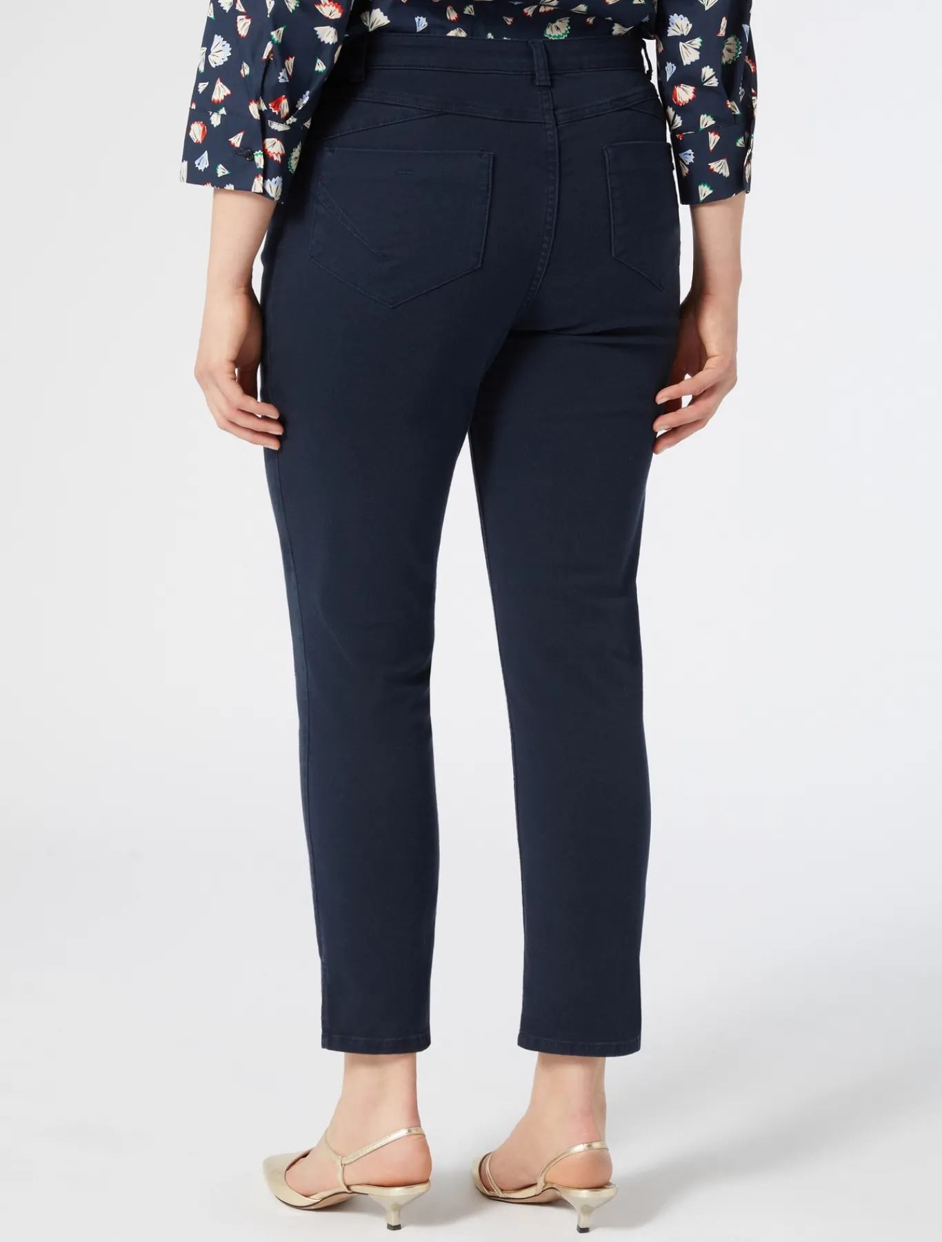 Marina Rinaldi Pantalon Perfect en bull de coton BLEUNUIT Hot