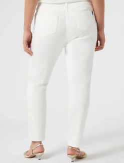 Marina Rinaldi Pantalon Perfect en bull de coton BLANC Best