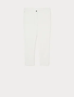 Marina Rinaldi Pantalon Perfect en bull de coton BLANC Best