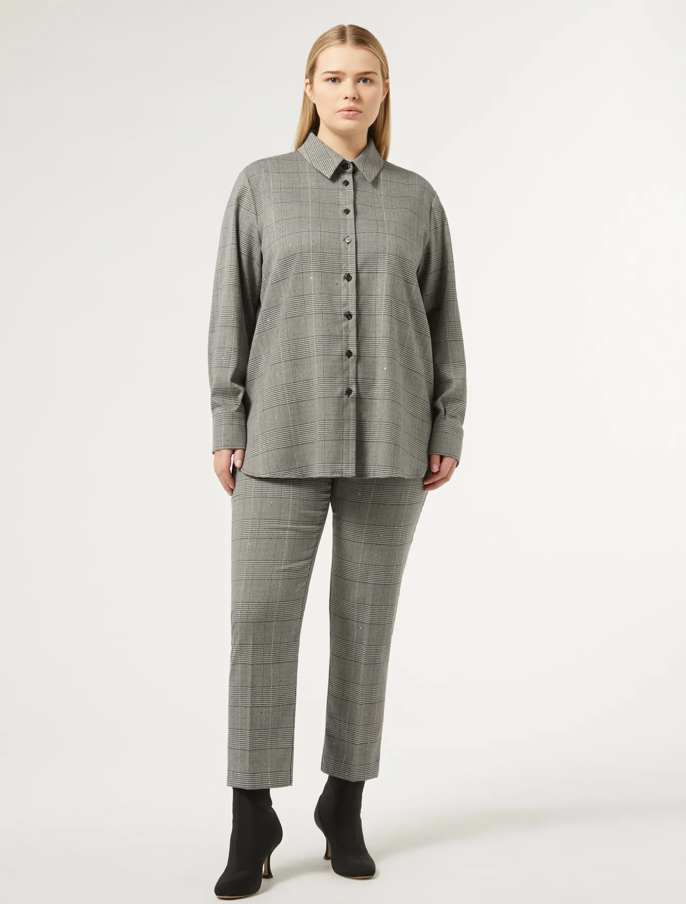 Marina Rinaldi Pantalon prince-de-galles NOIR Discount