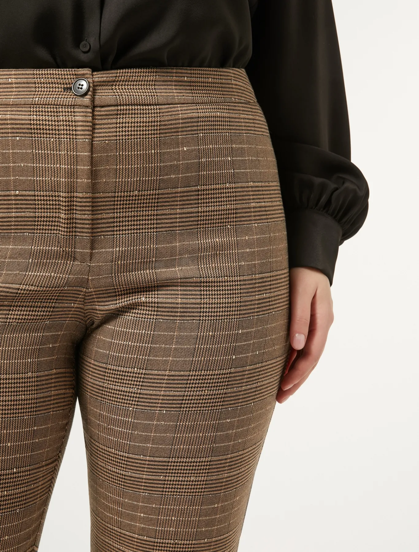 Marina Rinaldi Pantalon prince-de-galles MARRONFONCE Hot