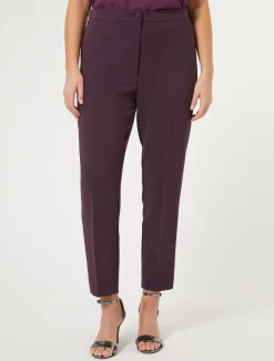 Marina Rinaldi Pantalon slim en cady triacétate BORDEAUX Sale