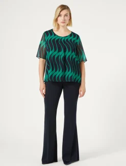 Marina Rinaldi Pantalon évasé en cady BLEUMARINE Fashion