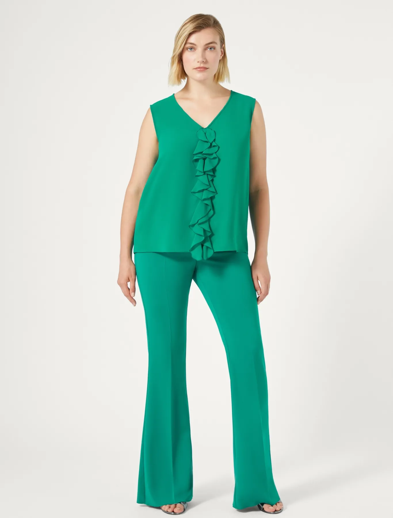 Marina Rinaldi Pantalon évasé en cady JADE Sale