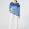 Marina Rinaldi Pantalon évasé en coton stretch BLANC Best