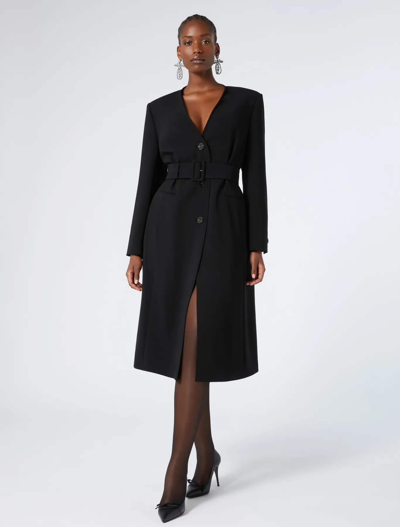 Marina Rinaldi Pardessus en cady triacétate NOIR Clearance