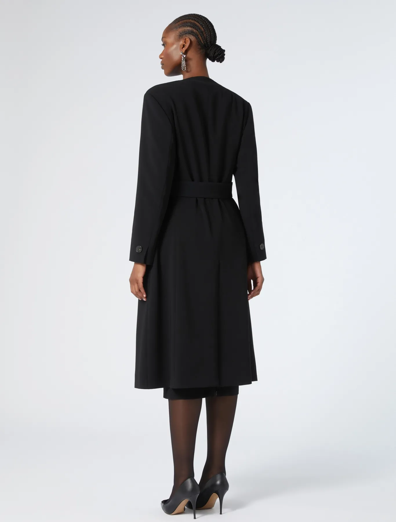 Marina Rinaldi Pardessus en cady triacétate NOIR Clearance