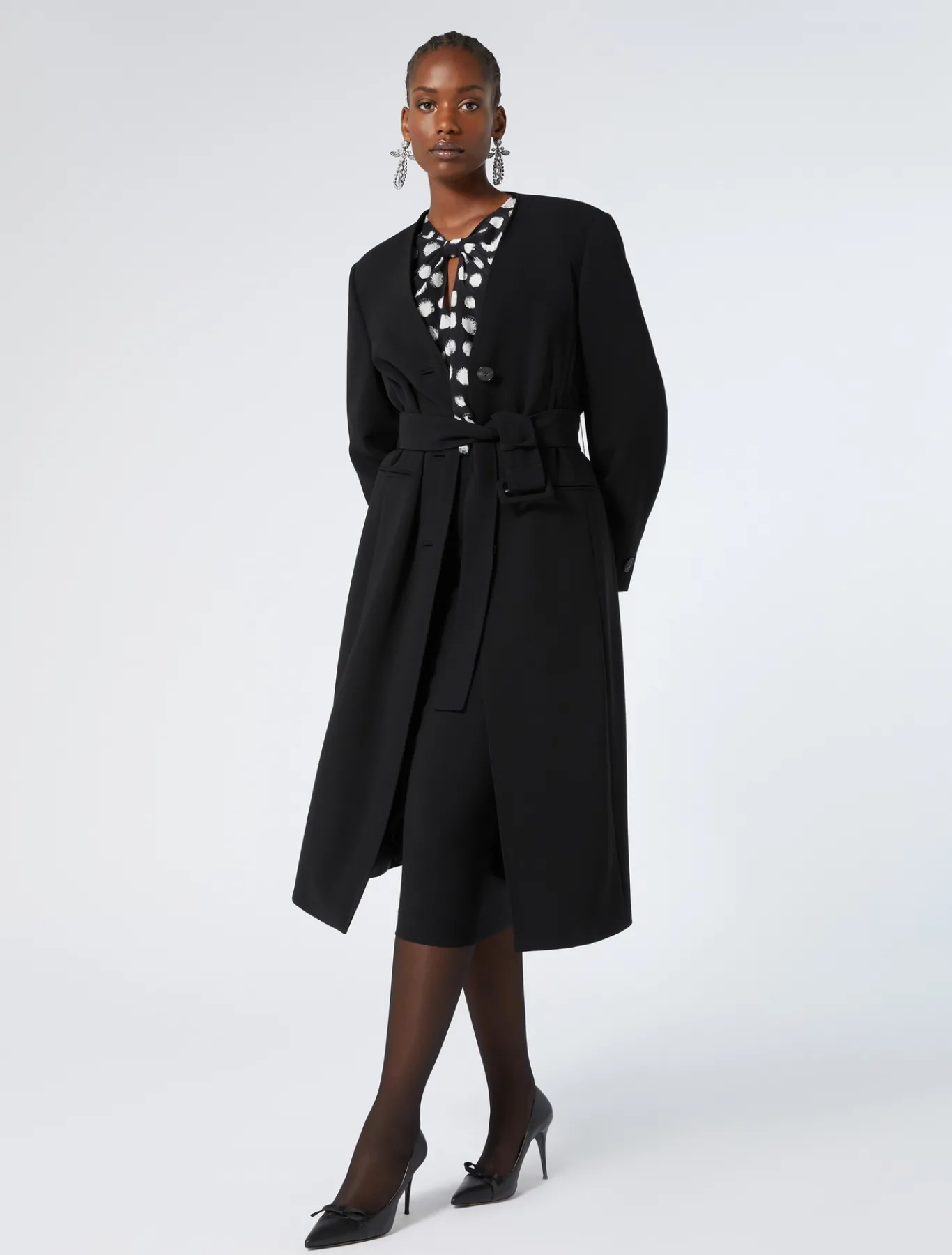 Marina Rinaldi Pardessus en cady triacétate NOIR Clearance