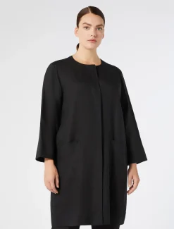 Marina Rinaldi Pardessus en lin NOIR New