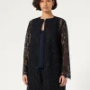 Marina Rinaldi Pardessus en macramé BLEUNUIT Sale