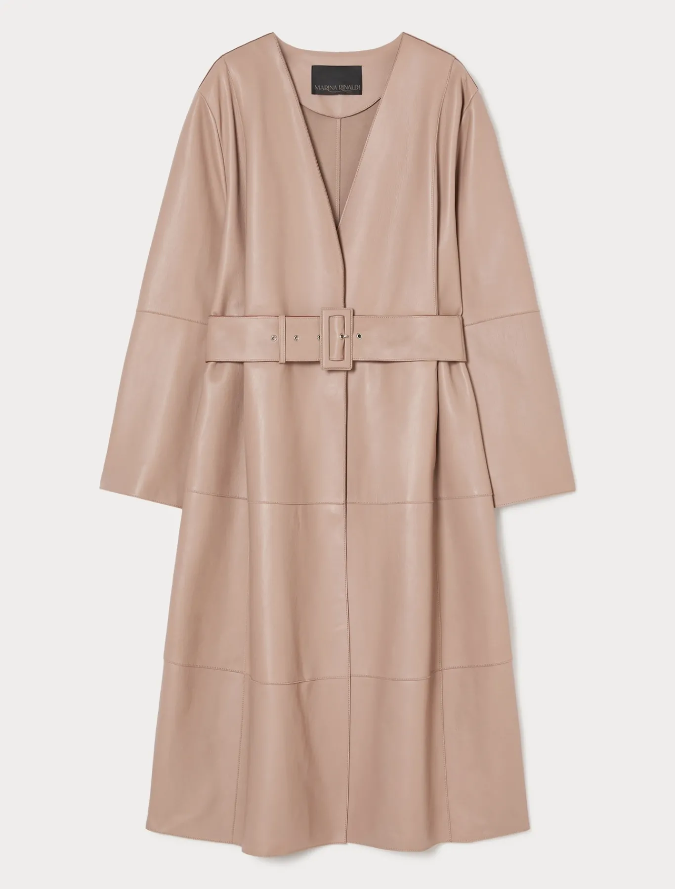 Marina Rinaldi Pardessus en nappa et jersey BROWNNUDE New
