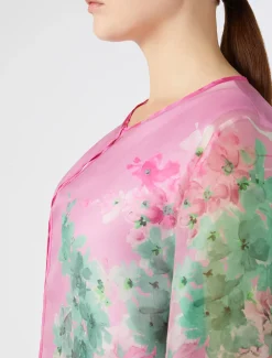 Marina Rinaldi Pardessus en organza de soie ROSE Online