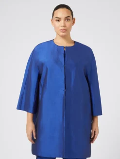 Marina Rinaldi Pardessus en shantung de soie VIOLET Hot