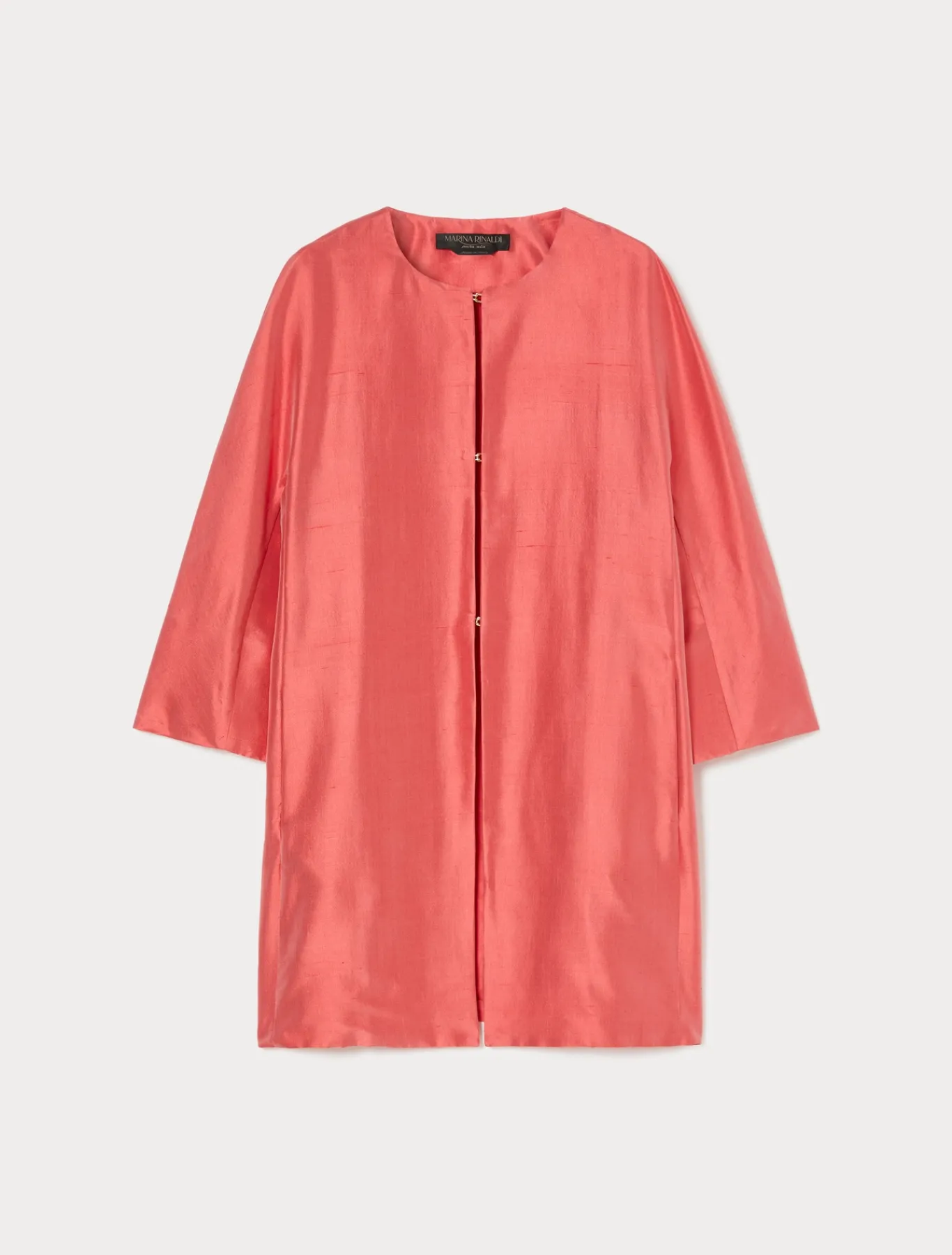 Marina Rinaldi Pardessus en shantung de soie ROUGE Online
