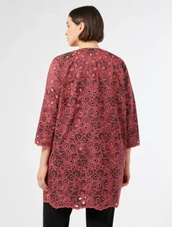Marina Rinaldi Pardessus en taffetas brodé CORAIL Clearance