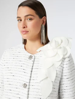 Marina Rinaldi Pardessus teint en fil BLANC Sale