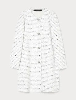 Marina Rinaldi Pardessus teint en fil BLANC Sale