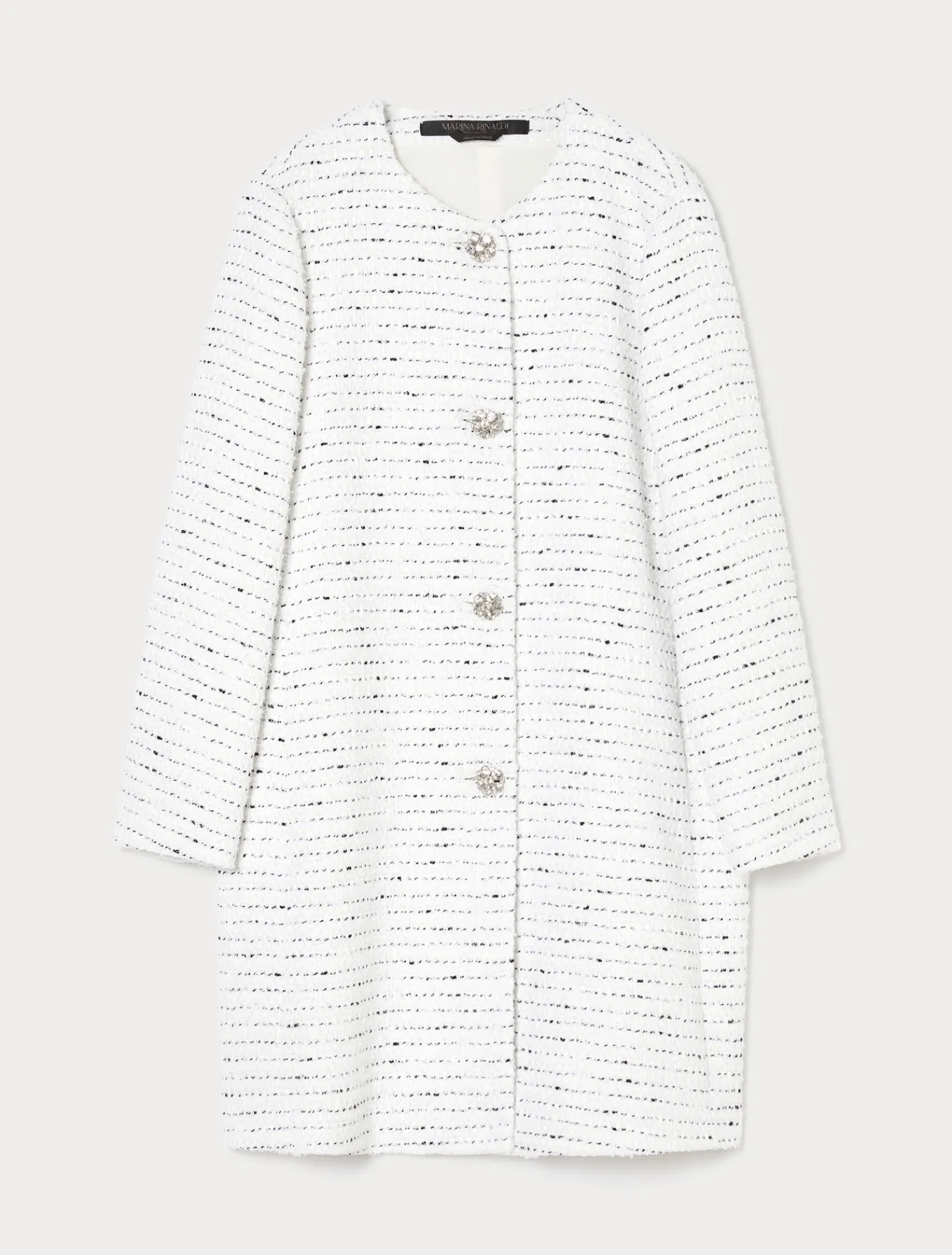 Marina Rinaldi Pardessus teint en fil BLANC Sale