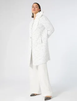 Marina Rinaldi Pardessus teint en fil BLANC Sale