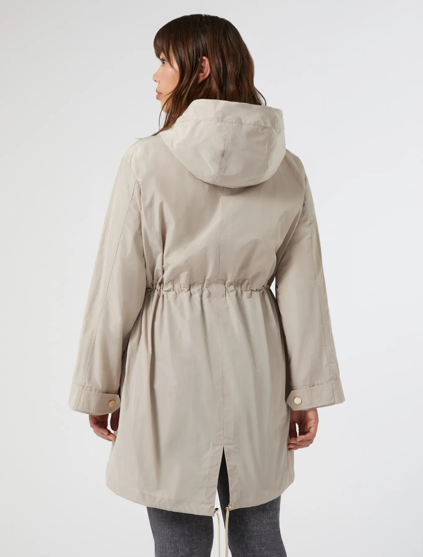 Marina Rinaldi Parka en taffetas déperlant SABLE Sale