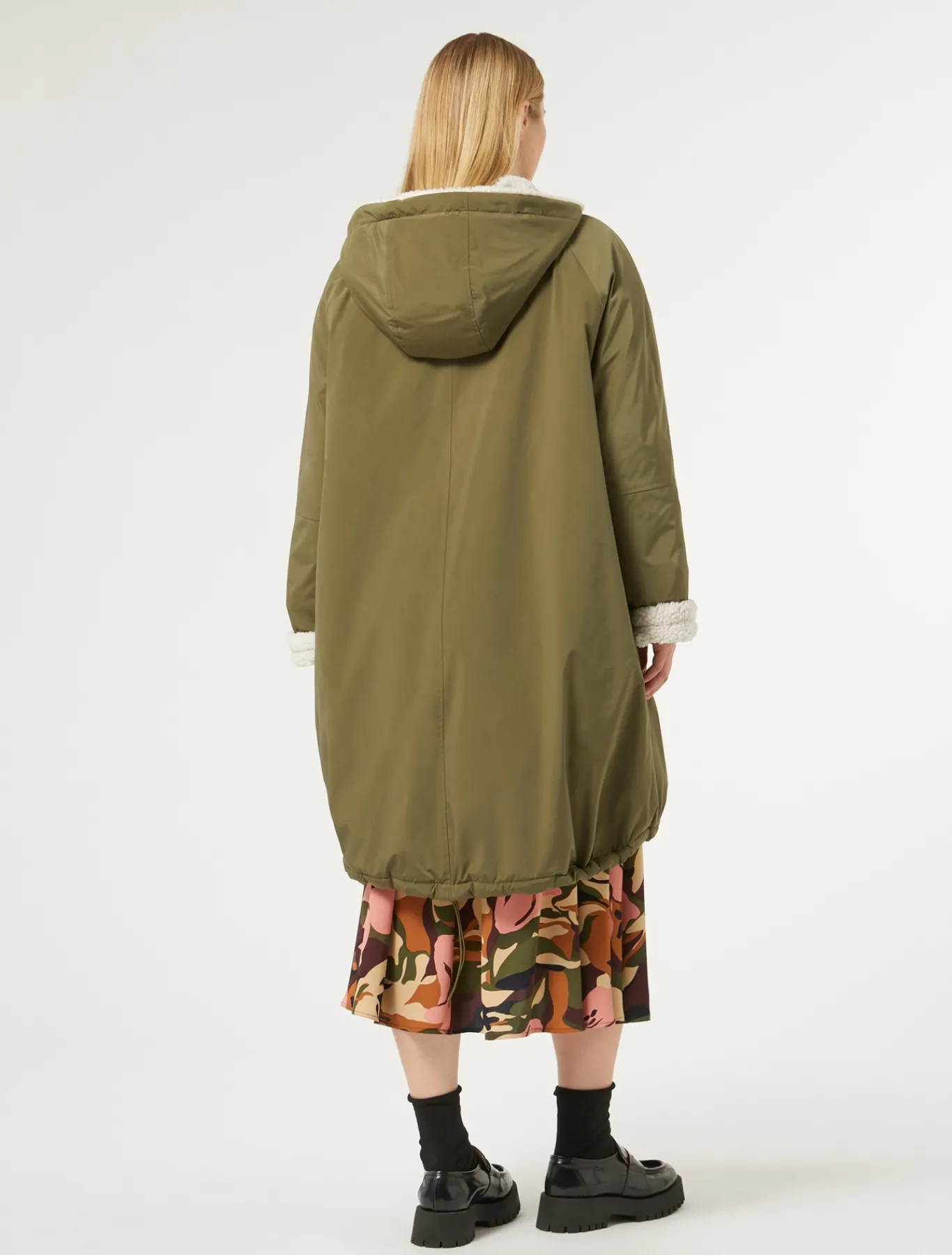 Marina Rinaldi Parka en taffetas déperlant KAKI Outlet