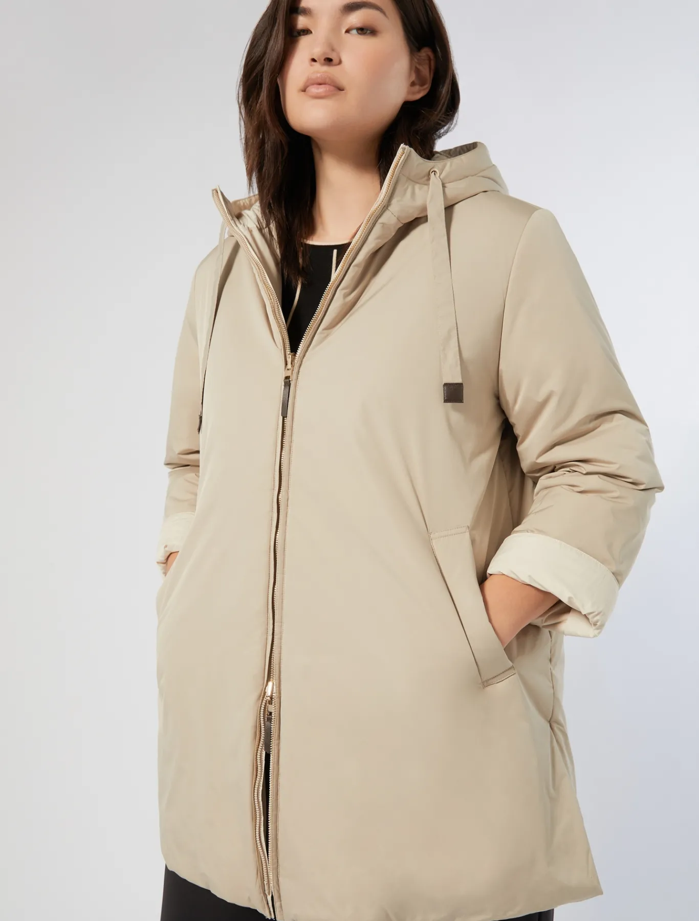 Marina Rinaldi Parka réversible en toile technique déperlante BEIGE Online