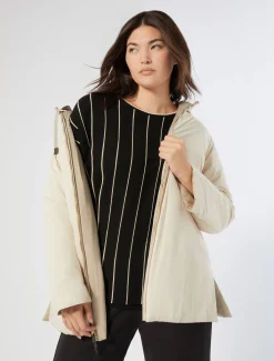 Marina Rinaldi Parka réversible en toile technique déperlante BEIGE Online