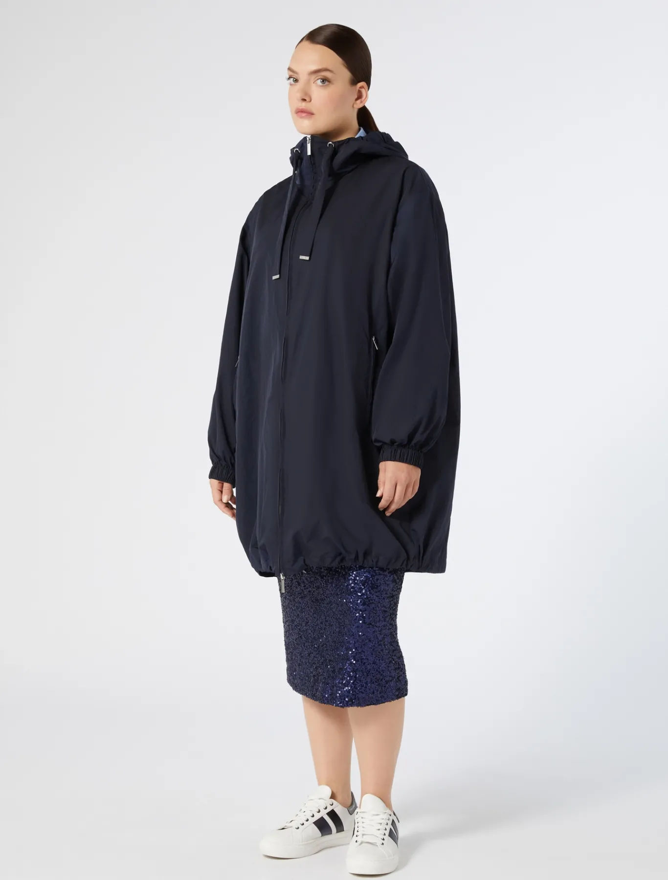 Marina Rinaldi Parkas en toile de nylon BLEUNUIT Fashion