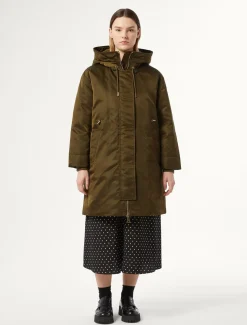 Marina Rinaldi Parkas longue rembourrée en sergé VERTOLIVE Clearance