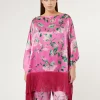 Marina Rinaldi Poncho en satin de soie ROSE New