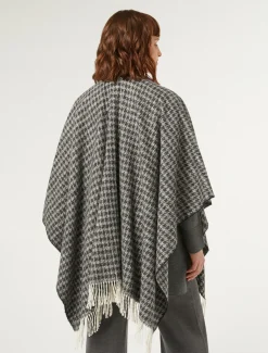 Marina Rinaldi Poncho en tissu teint en fil NOIRBLANC Hot