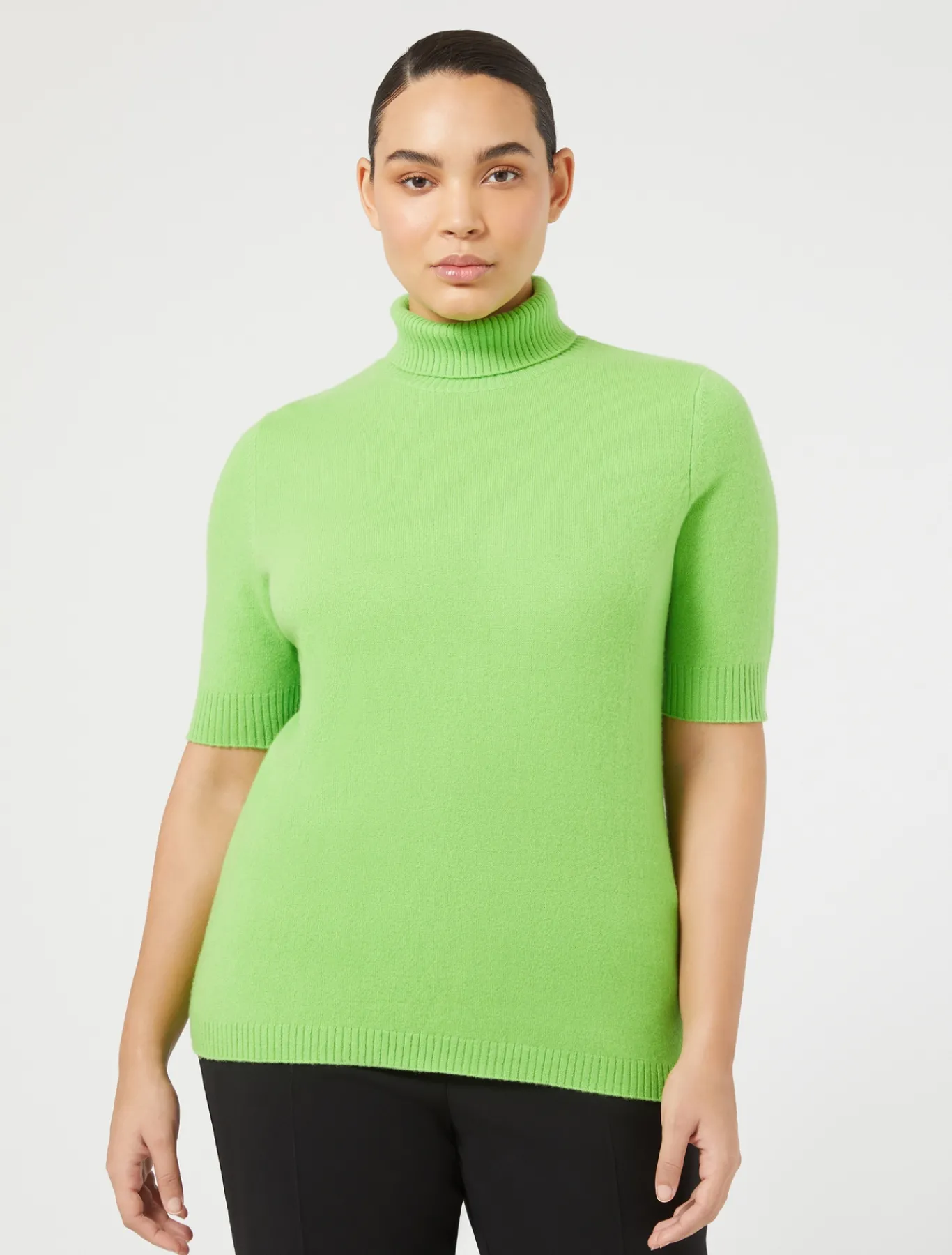 Marina Rinaldi Pull à col roulé en cachemire LIME Discount