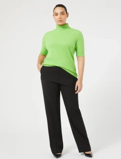 Marina Rinaldi Pull à col roulé en cachemire LIME Discount