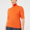 Marina Rinaldi Pull à col roulé en laine ORANGE Fashion