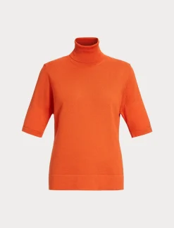 Marina Rinaldi Pull à col roulé en laine ORANGE Fashion