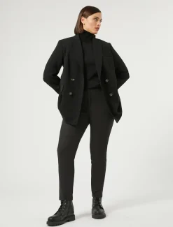 Marina Rinaldi Pull à col roulé en laine NOIR Outlet