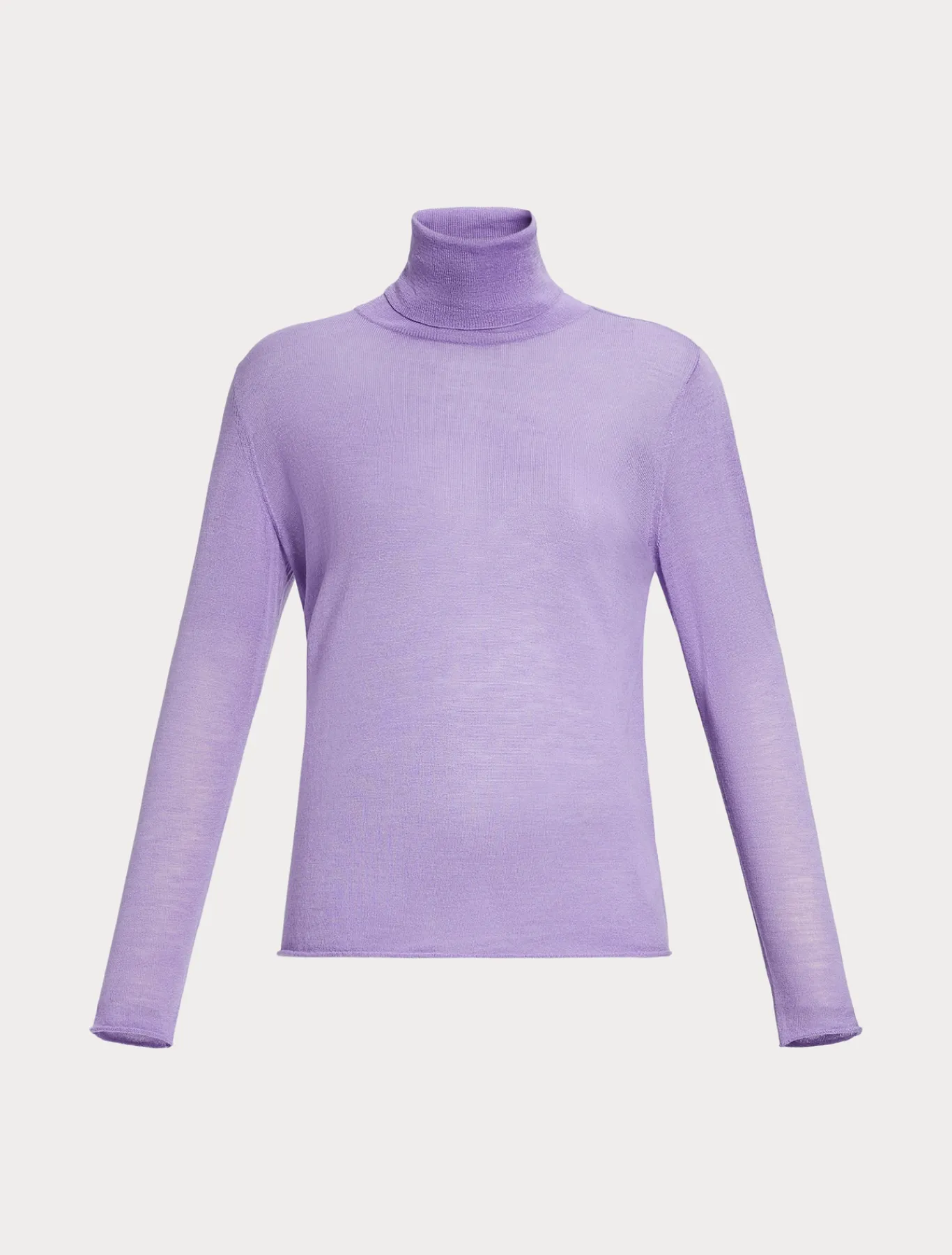 Marina Rinaldi Pull à col roulé en soie et cachemire LILAS New